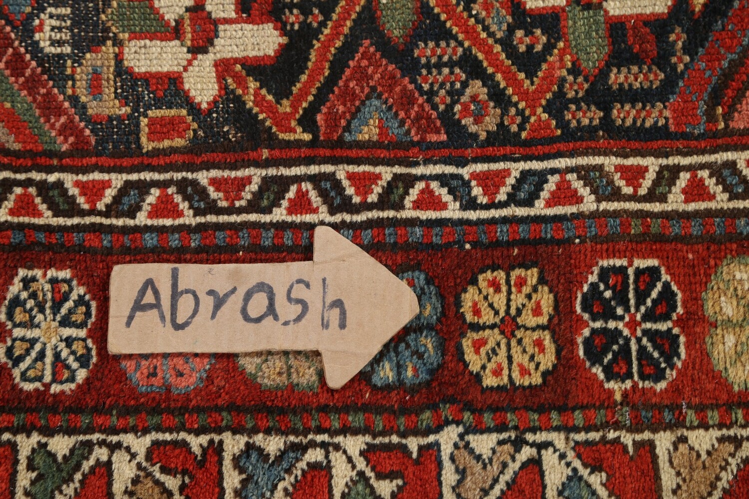 Antique Vegetable Dye Heriz Bakhshayesh Persian Rug 3x14
