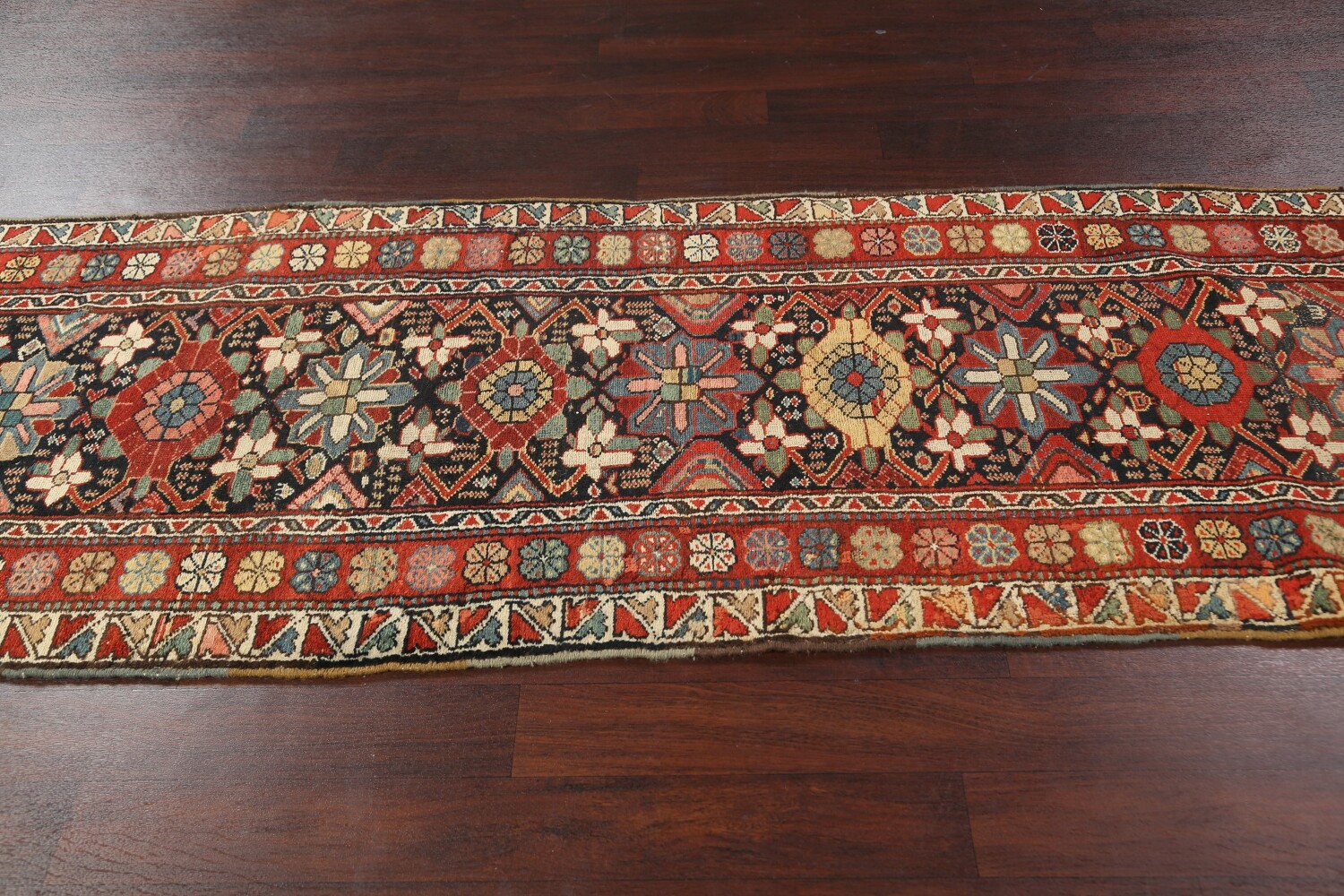 Antique Vegetable Dye Heriz Bakhshayesh Persian Rug 3x14