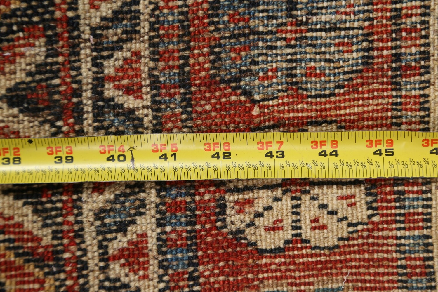 Antique Vegetable Dye Heriz Bakhshayesh Persian Rug 3x14