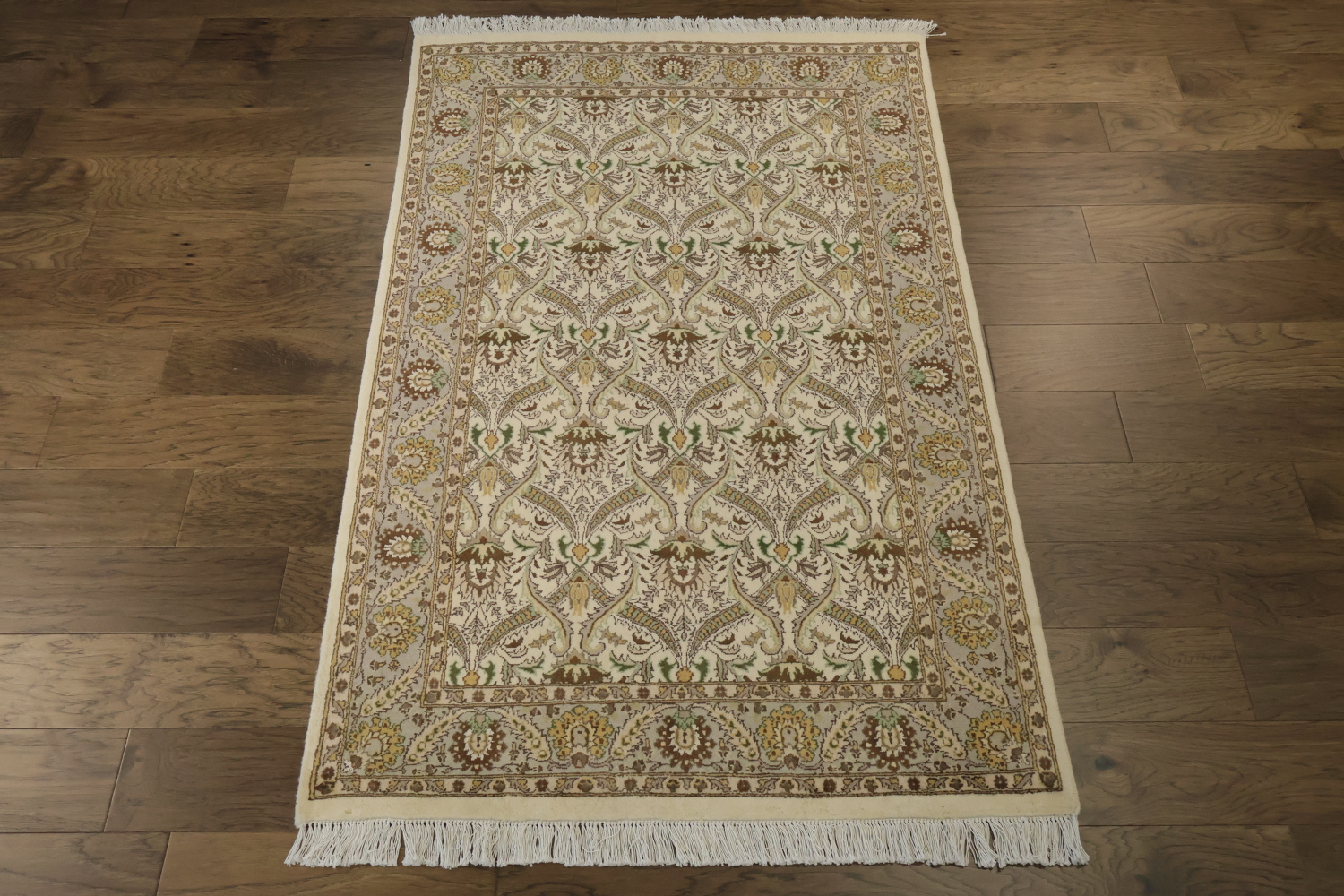 Vegetable Dye Aubusson Handmade Wool Rug 4x6