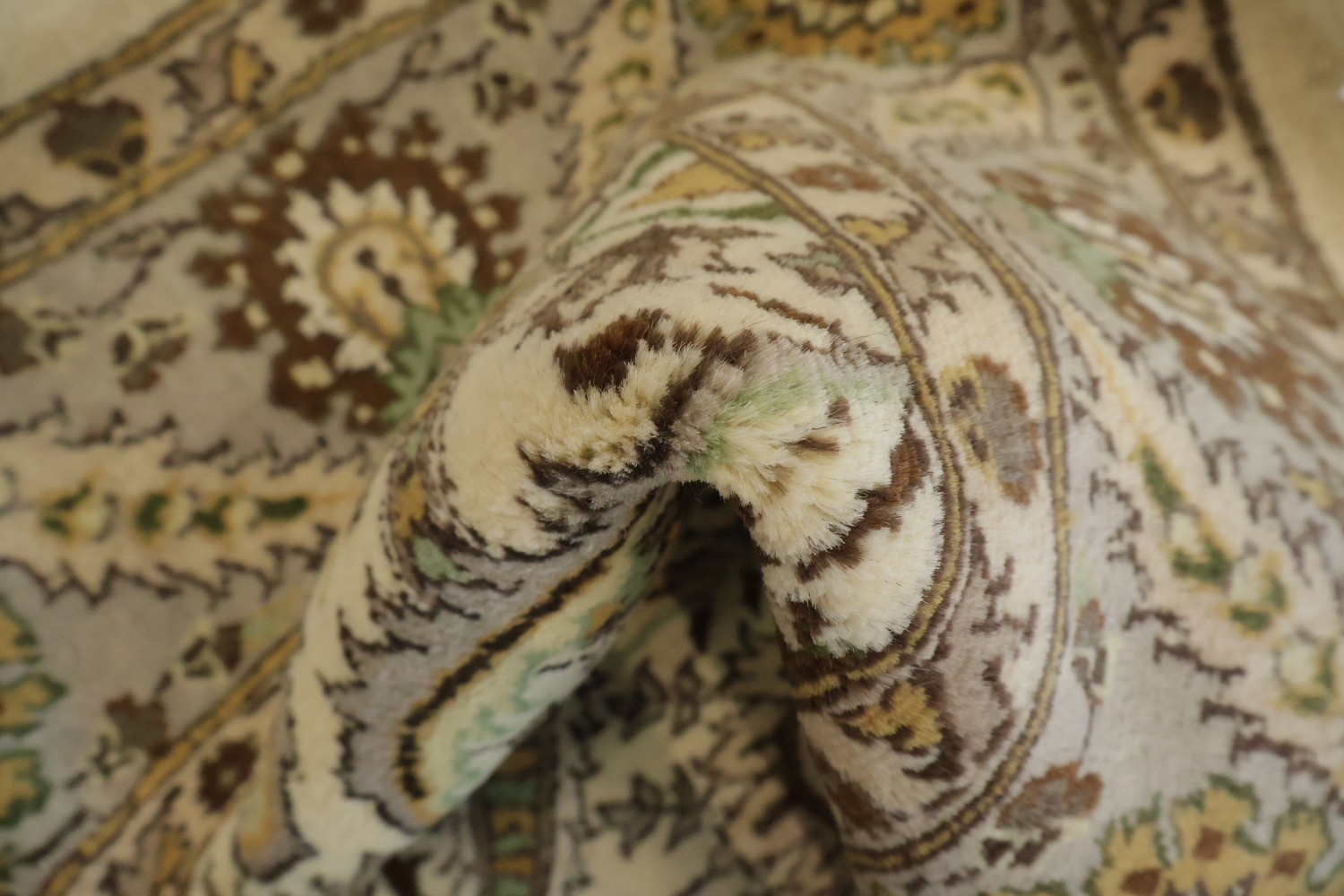 Vegetable Dye Aubusson Handmade Wool Rug 4x6