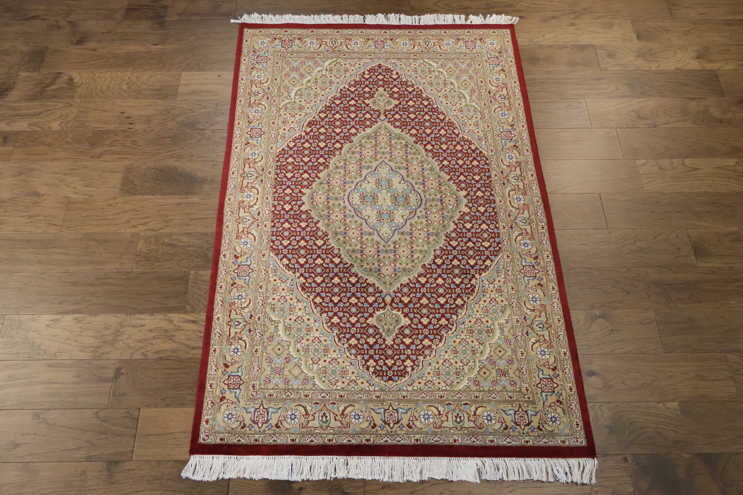 Vegetable Dye Tabriz Mahi Handmade Rug 4x6