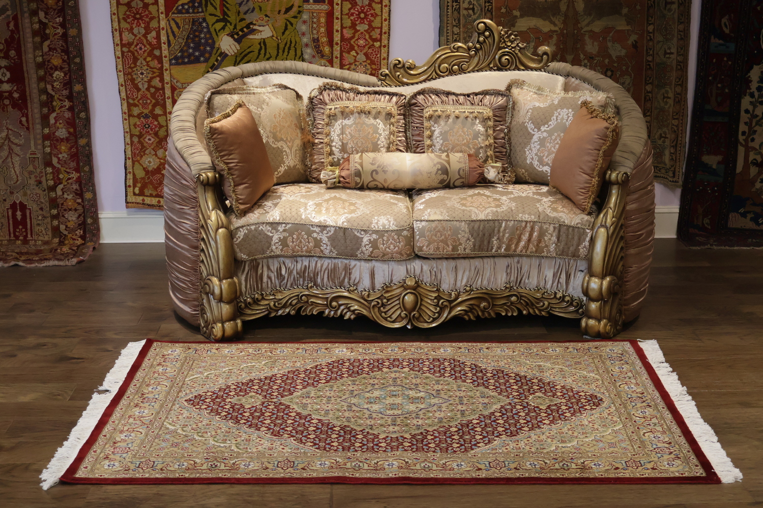 Vegetable Dye Tabriz Mahi Handmade Rug 4x6