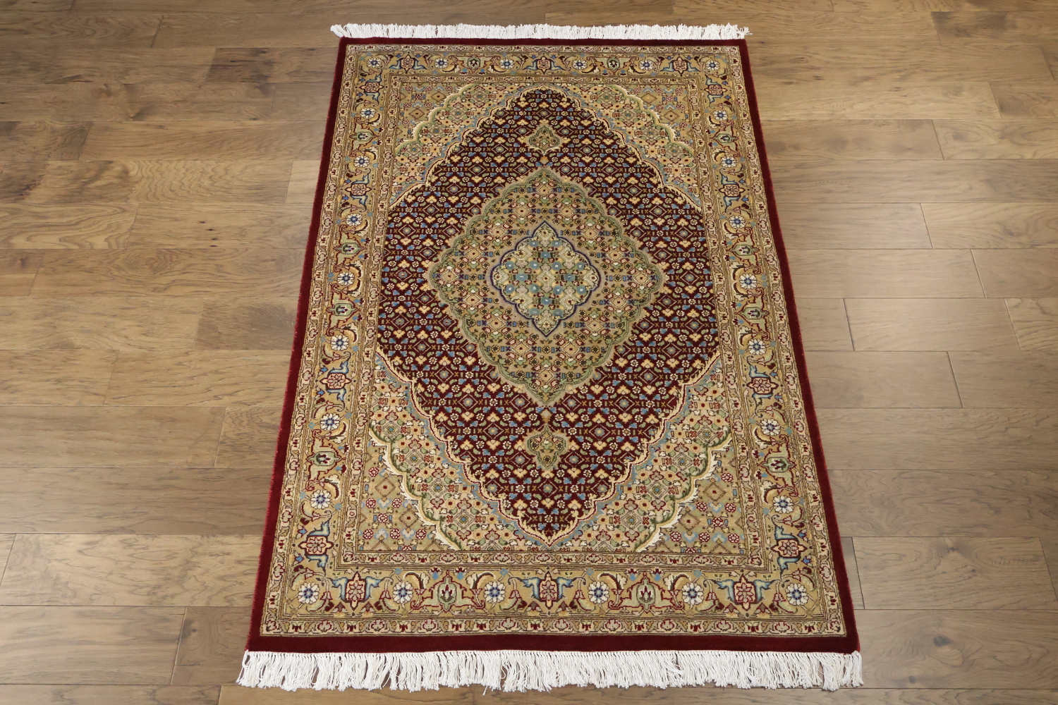 Vegetable Dye Tabriz Mahi Handmade Rug 4x6