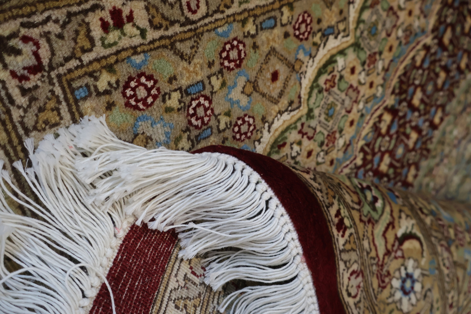 Vegetable Dye Tabriz Mahi Handmade Rug 4x6