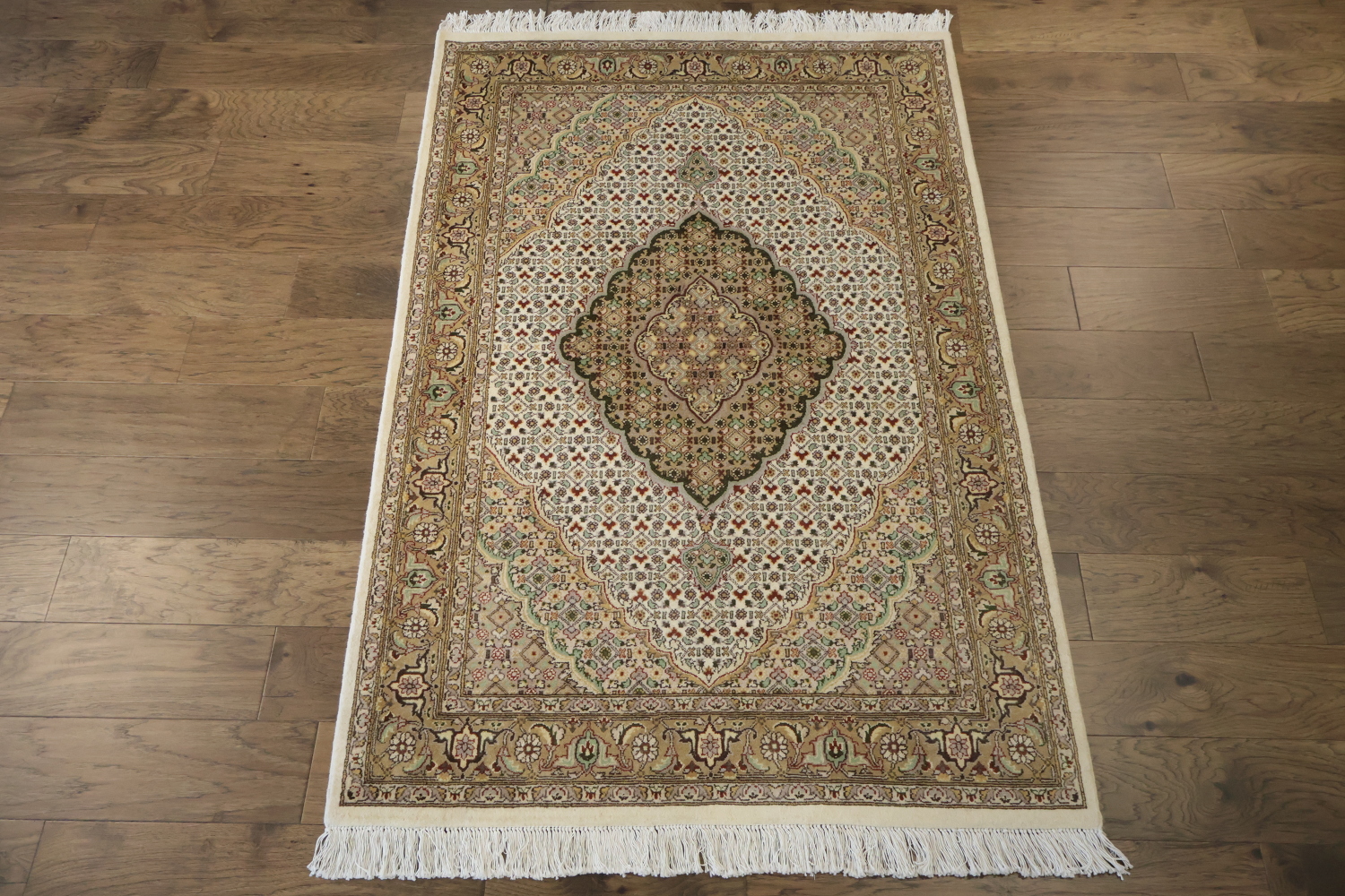 Vegetable Dye Tabriz Mahi Wool Rug 4x6