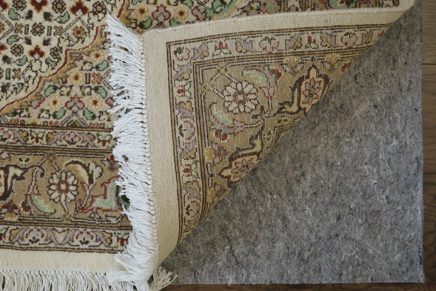 Vegetable Dye Tabriz Mahi Wool Rug 4x6