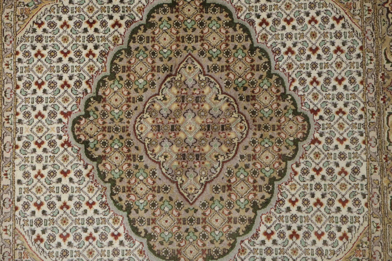 Vegetable Dye Tabriz Mahi Wool Rug 4x6