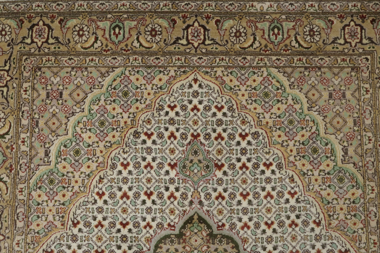 Vegetable Dye Tabriz Mahi Wool Rug 4x6