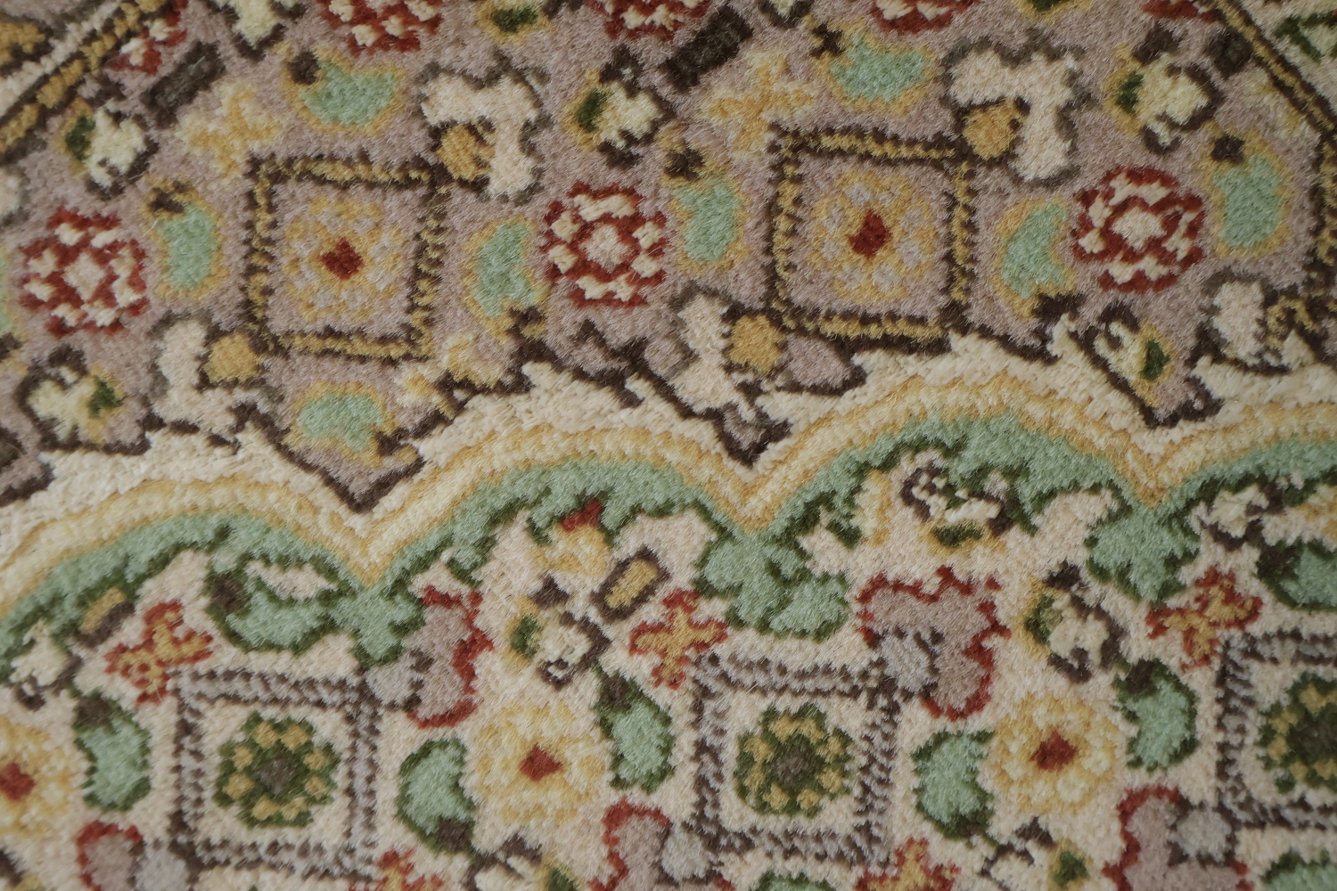Vegetable Dye Tabriz Mahi Wool Rug 4x6
