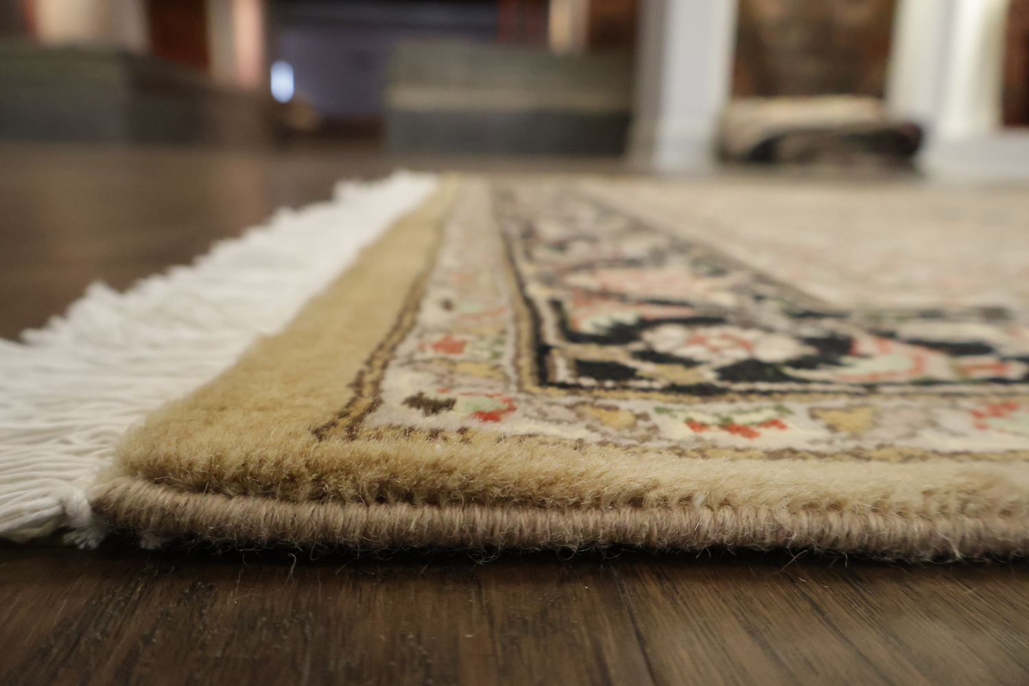 Vegetable Dye Wool/ Silk Tabriz Mahi Wool Rug 4x6