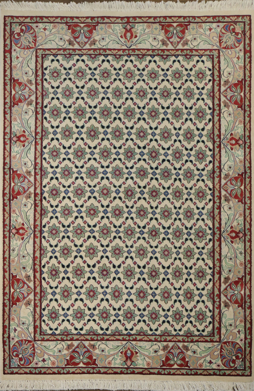 Vegetable Dye Aubusson Wool Area Rug 4x6