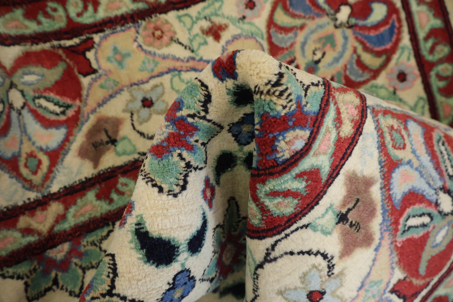 Vegetable Dye Aubusson Wool Area Rug 4x6