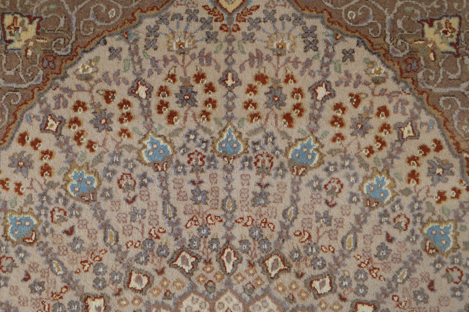 Vegetable Dye Wool/ Silk Tabriz Handmade Rug 4x6