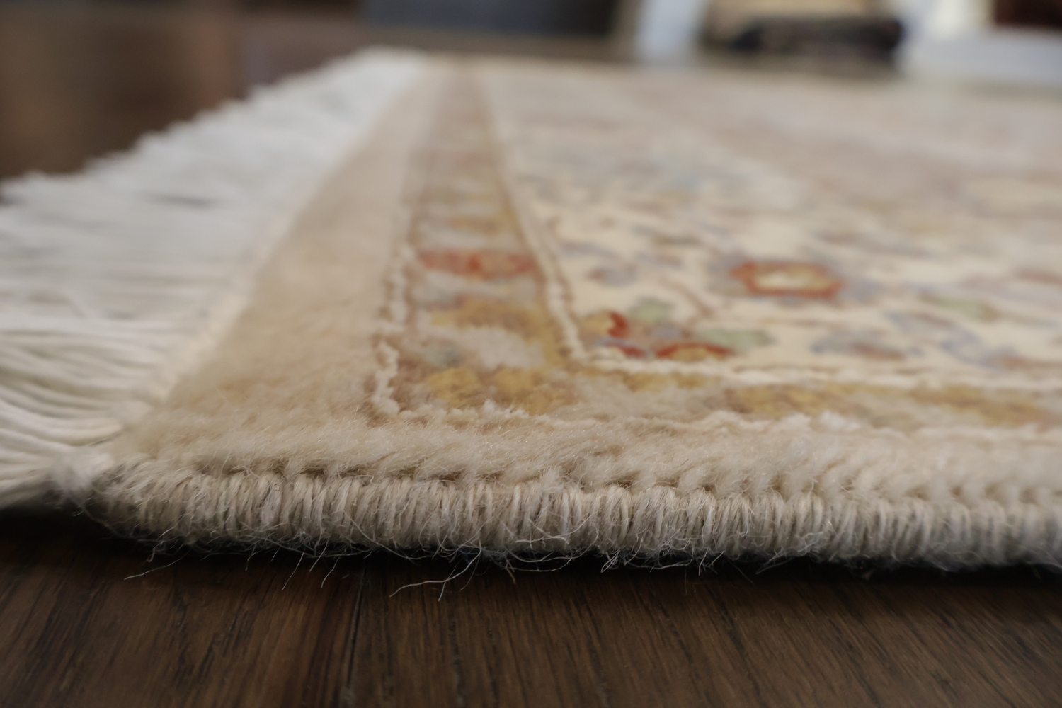 Vegetable Dye Wool/ Silk Tabriz Handmade Rug 4x6