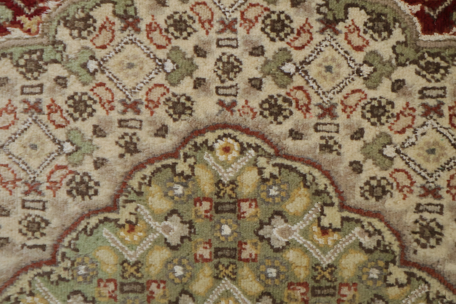 Vegetable Dye Red Tabriz Mahi Wool Area Rug 4x6