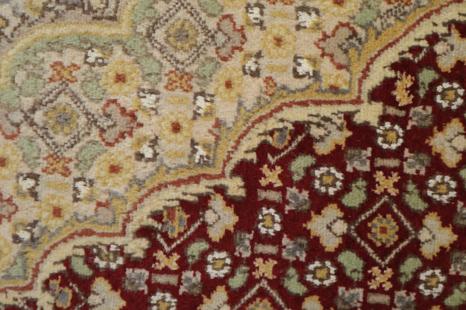 Vegetable Dye Red Tabriz Mahi Wool Area Rug 4x6