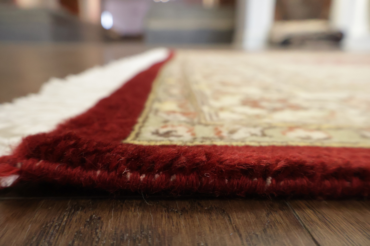 Vegetable Dye Red Tabriz Mahi Wool Area Rug 4x6