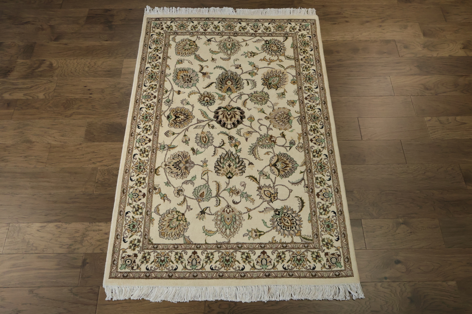 Vegetable Dye Tabriz Handmade Wool Rug 4x6