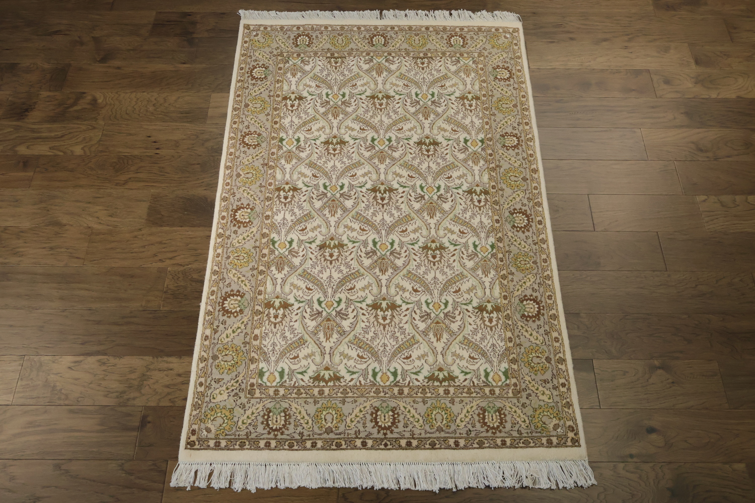 Vegetable Dye Aubusson Handmade Wool Rug 4x6
