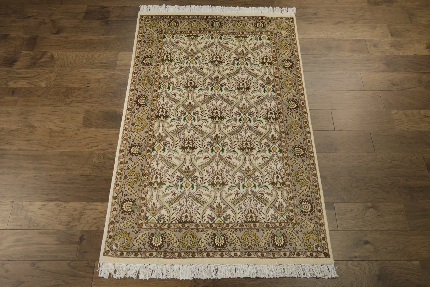 Vegetable Dye Aubusson Handmade Wool Rug 4x6