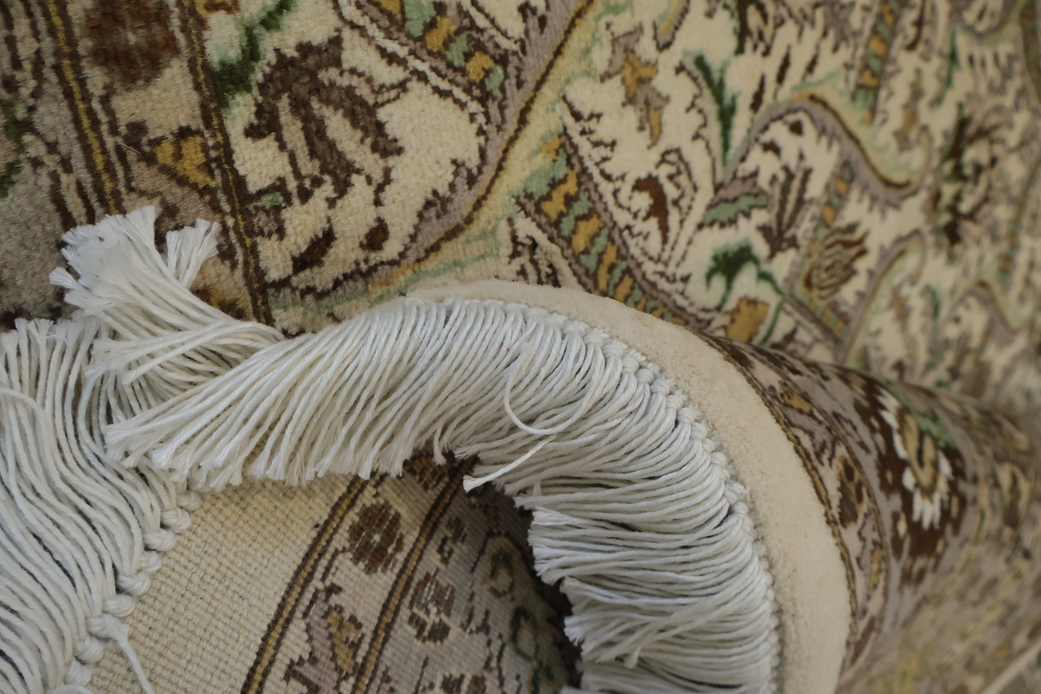 Vegetable Dye Aubusson Handmade Wool Rug 4x6