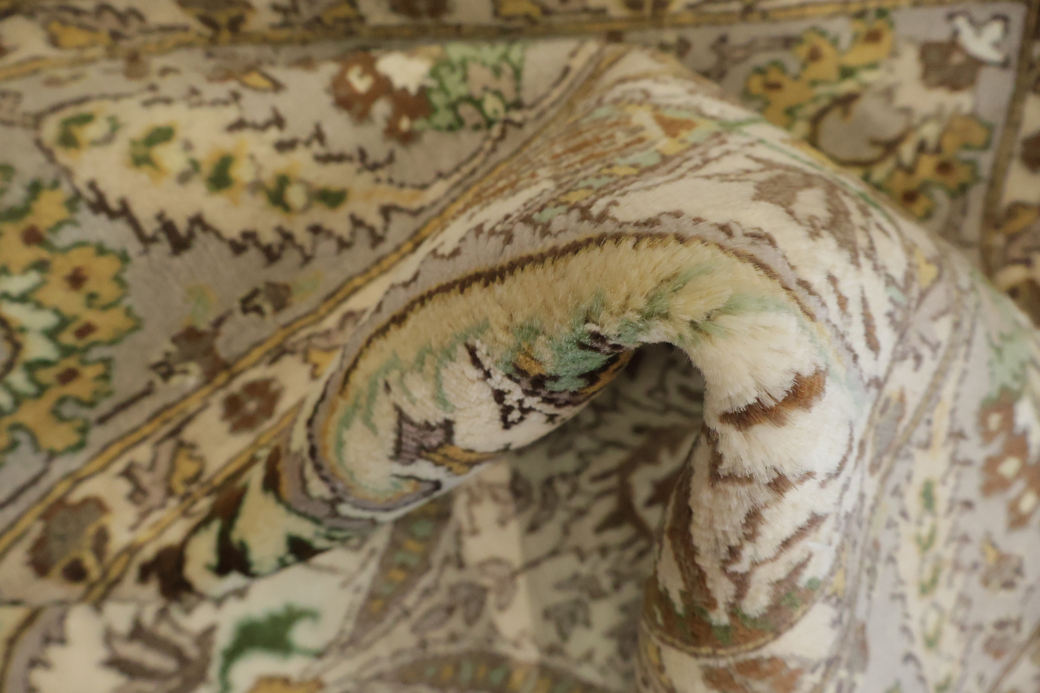 Vegetable Dye Aubusson Handmade Wool Rug 4x6