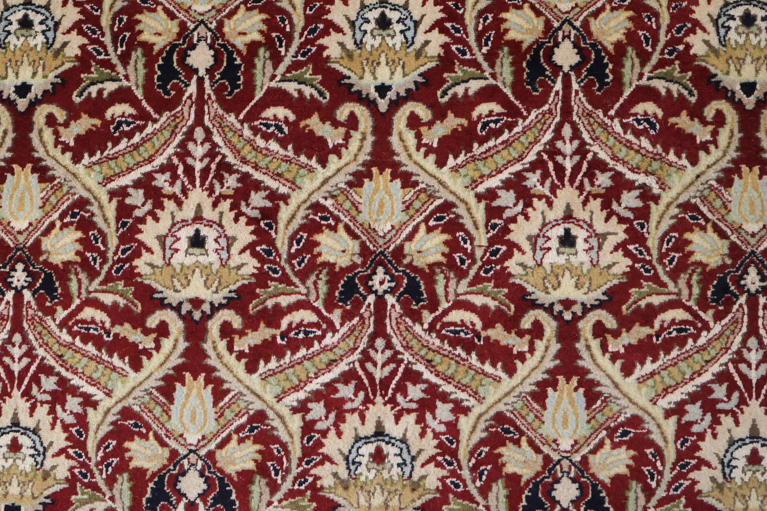 Vegetable Dye Wool/ Silk Aubusson Handmade Wool Rug 4x6