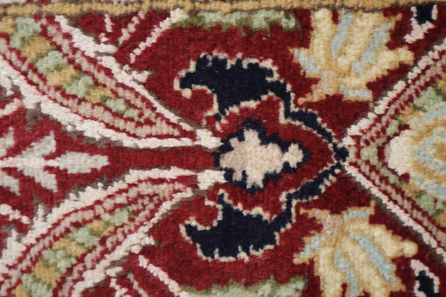Vegetable Dye Wool/ Silk Aubusson Handmade Wool Rug 4x6