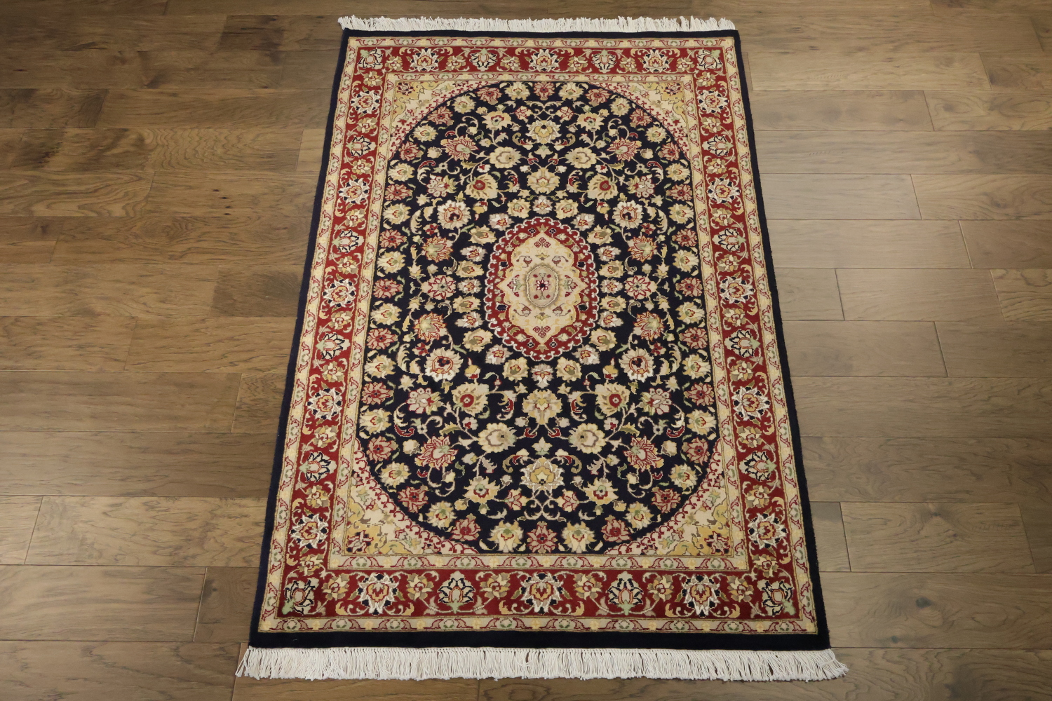 Vegetable Dye Aubusson Wool Rug 4x6