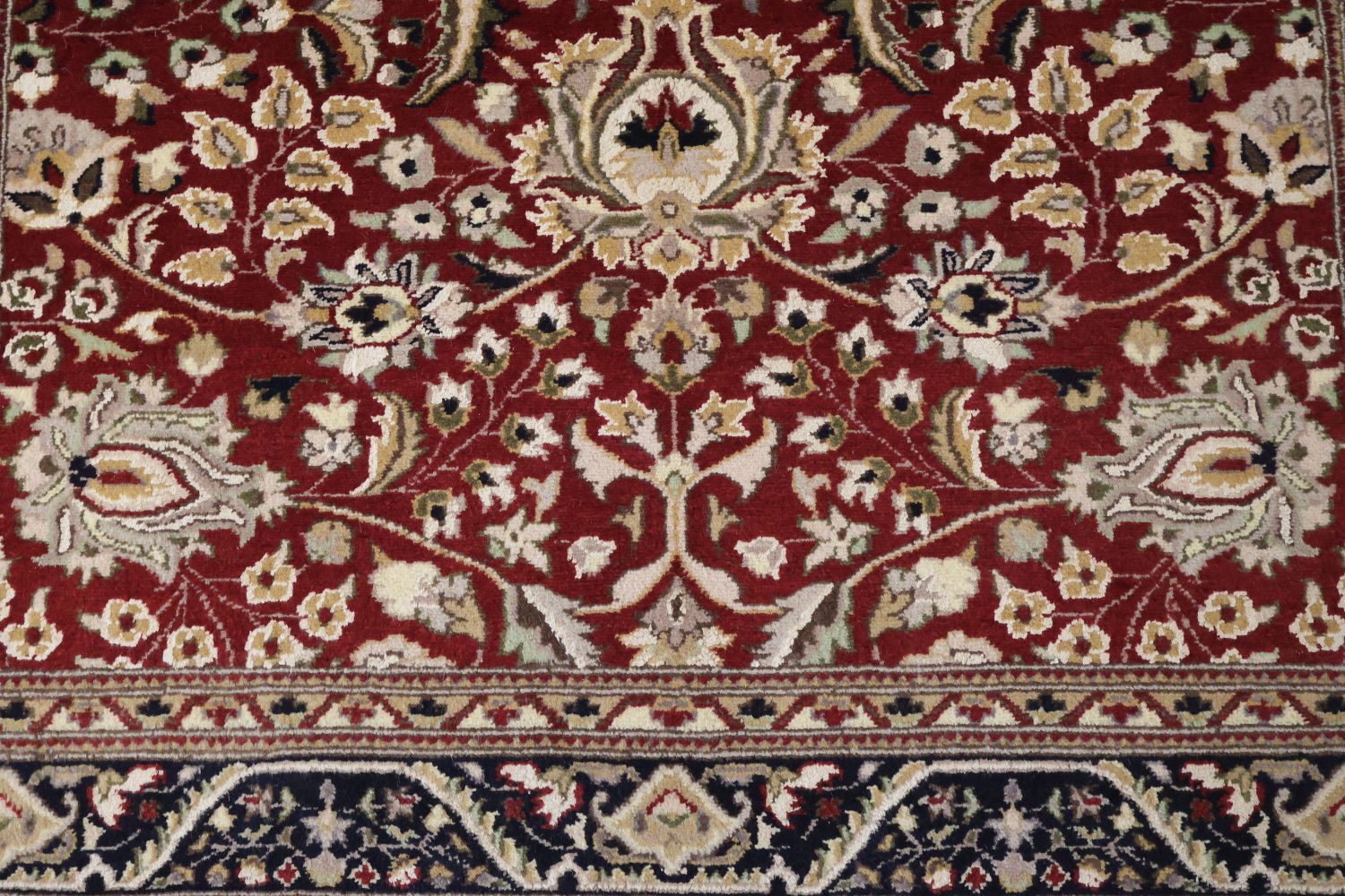 Vegetable Dye Aubusson Hand-Knotted Wool Rug 4x6