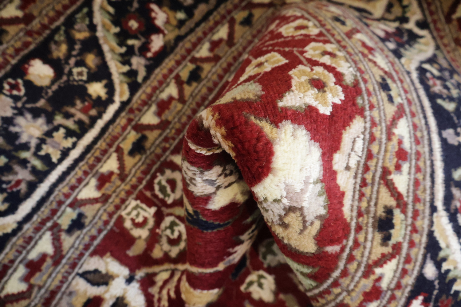 Vegetable Dye Aubusson Hand-Knotted Wool Rug 4x6
