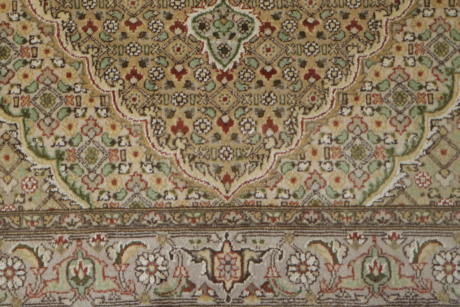 Vegetable Dye Tabriz Mahi Handmade Area Rug 4x6