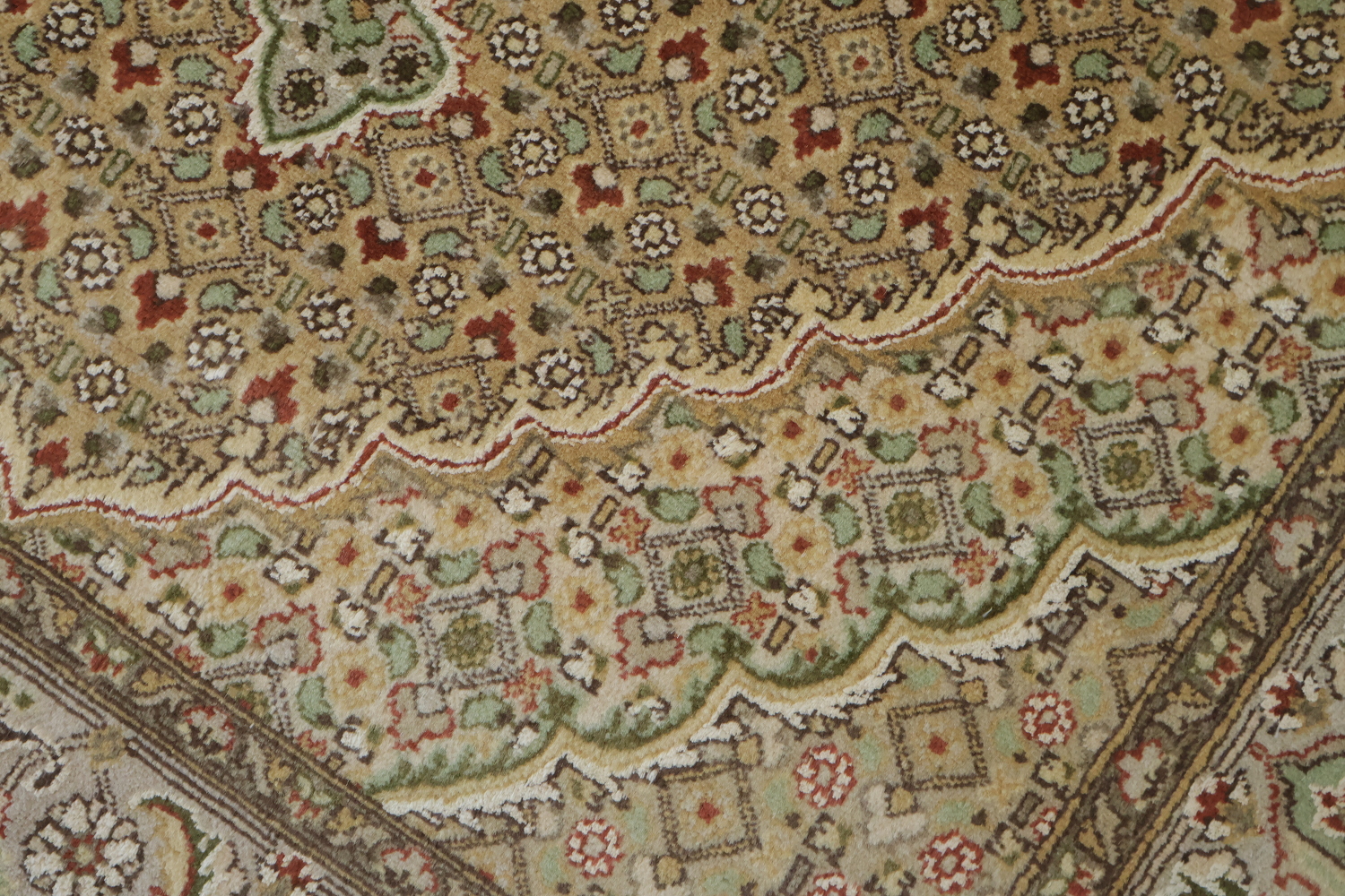 Vegetable Dye Tabriz Mahi Handmade Area Rug 4x6