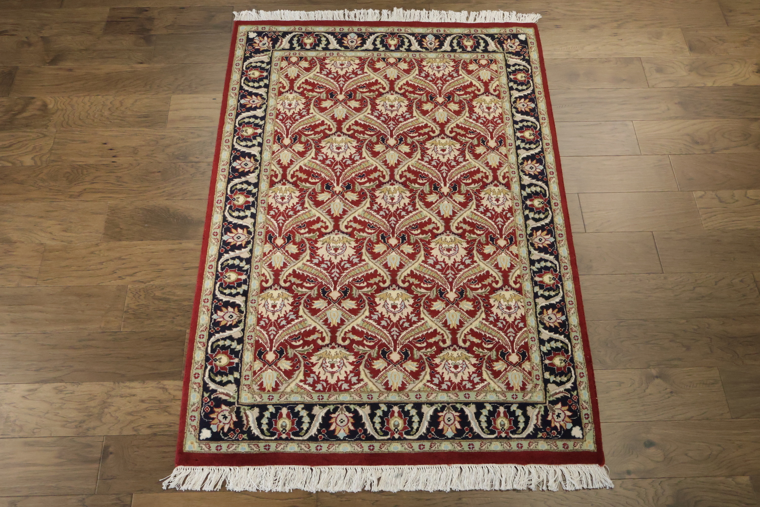 Vegetable Dye Aubusson Handmade Wool Rug 4x6