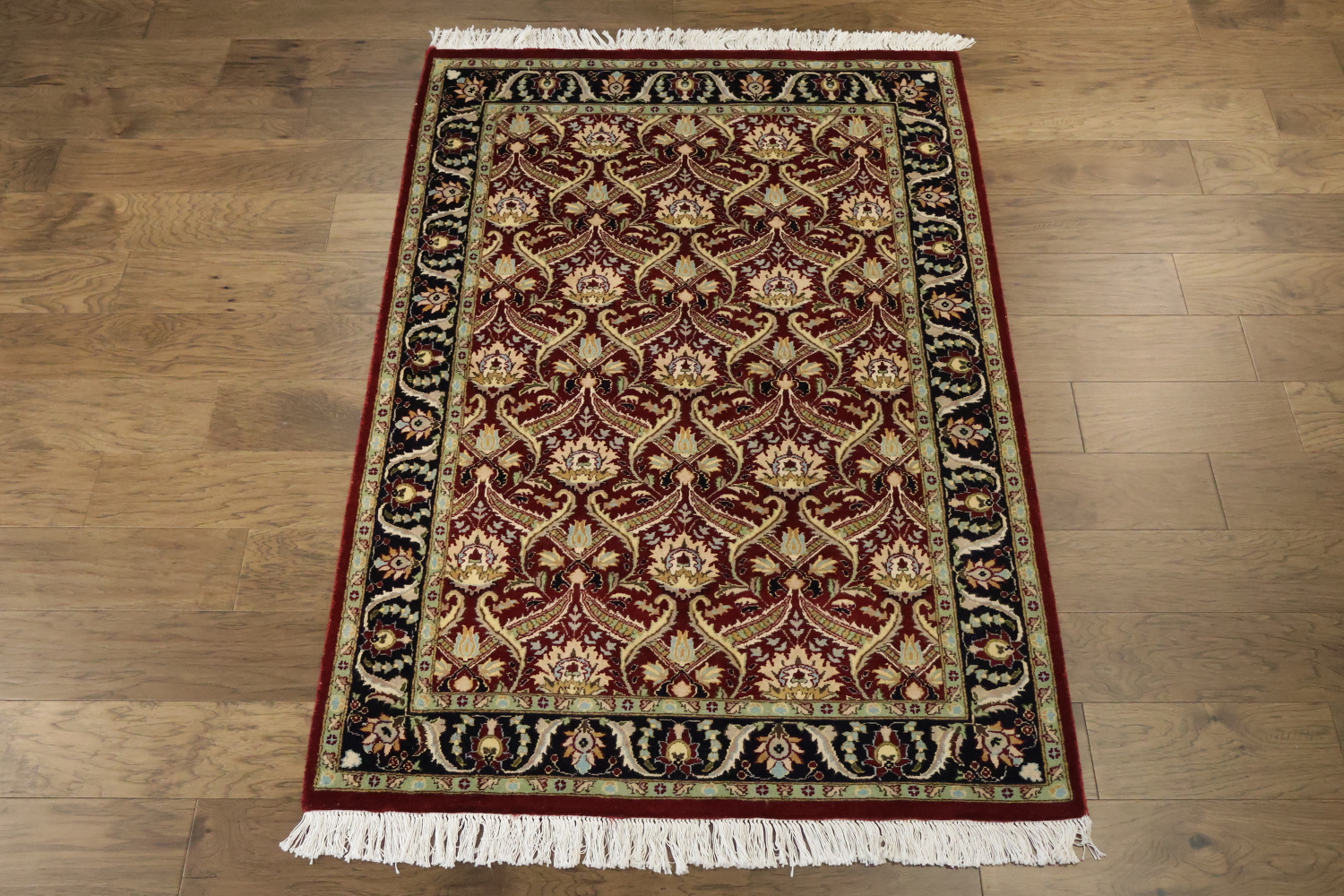 Vegetable Dye Aubusson Handmade Wool Rug 4x6