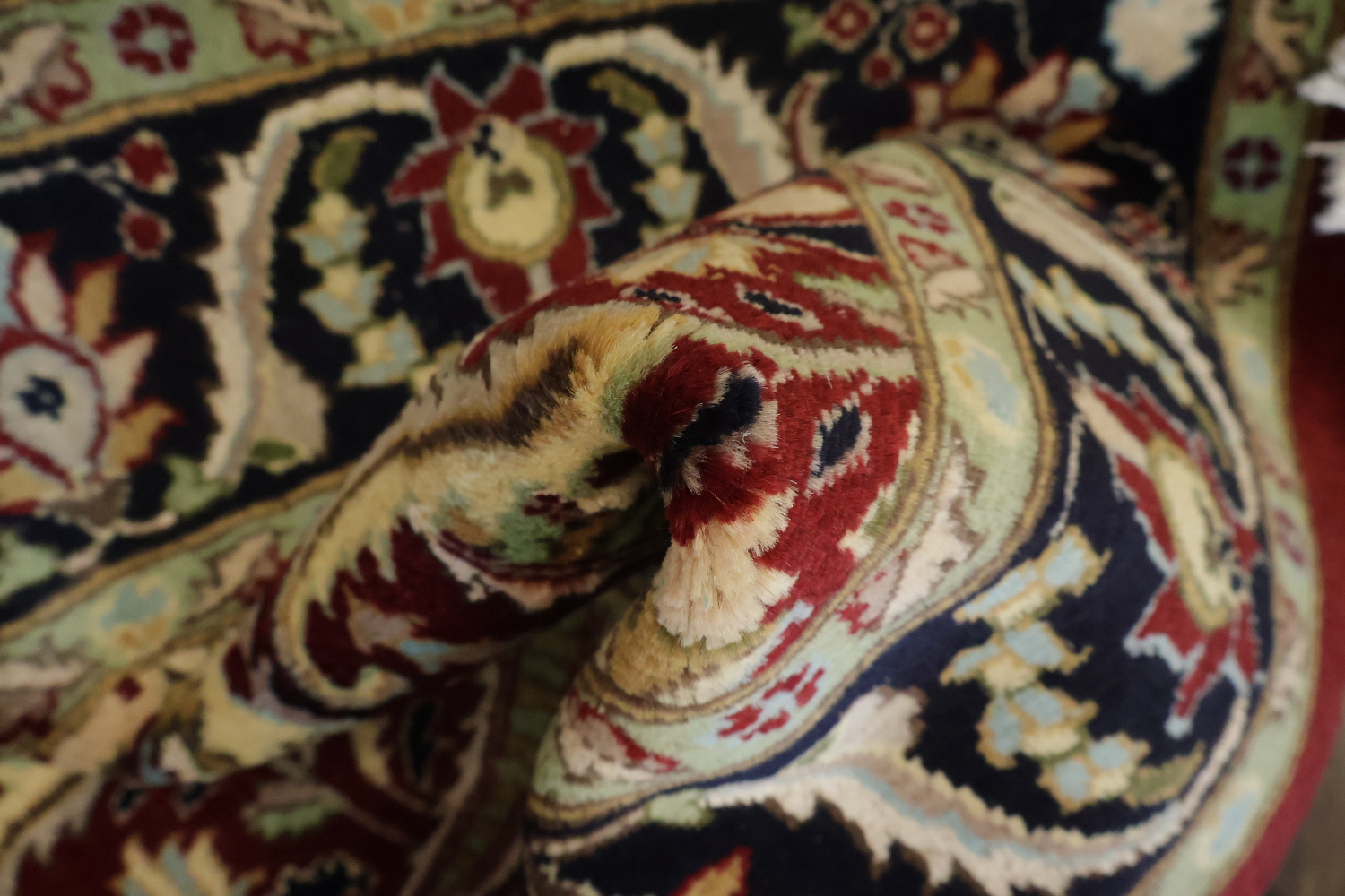 Vegetable Dye Aubusson Handmade Wool Rug 4x6