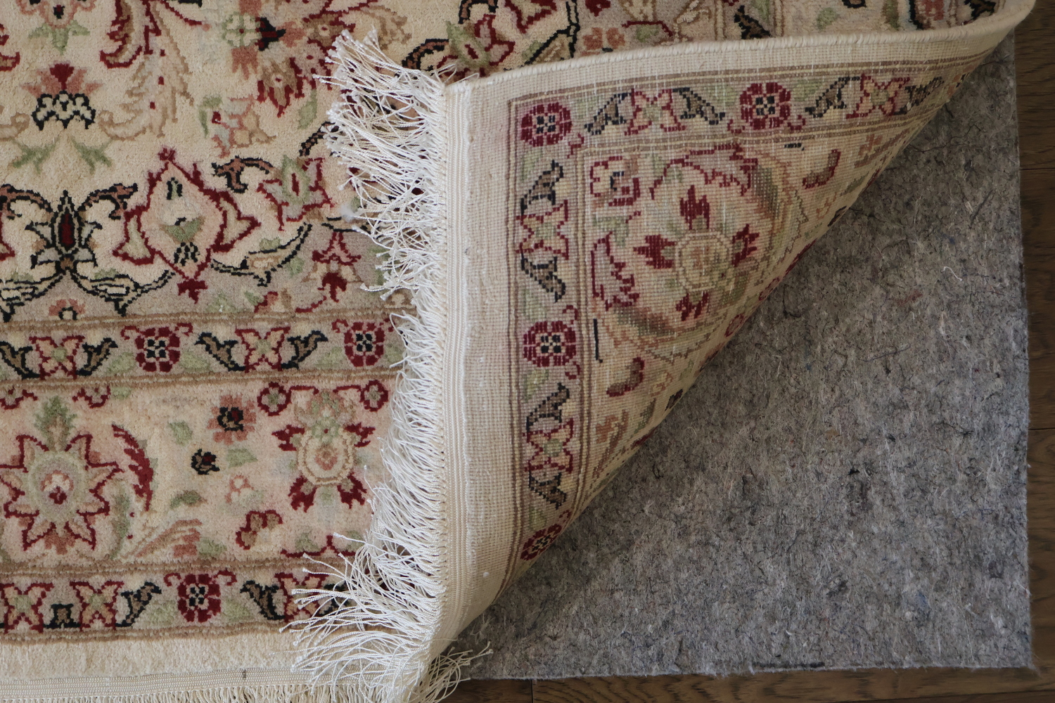Vegetable Dye Tabriz Silk Handmade Rug 4x6