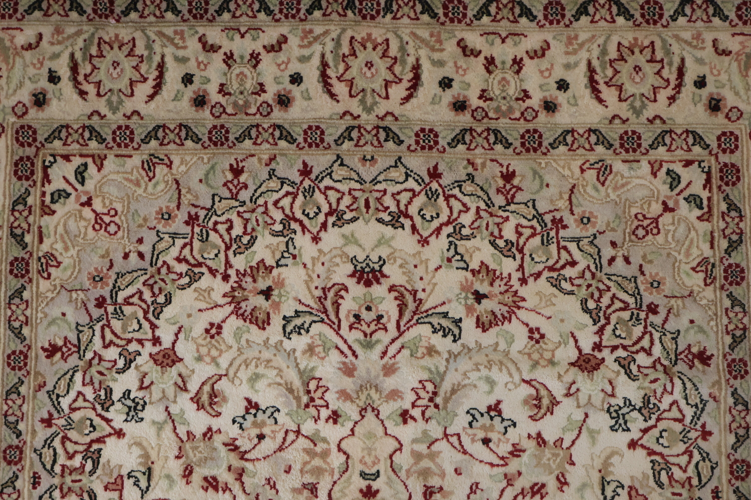Vegetable Dye Tabriz Silk Handmade Rug 4x6