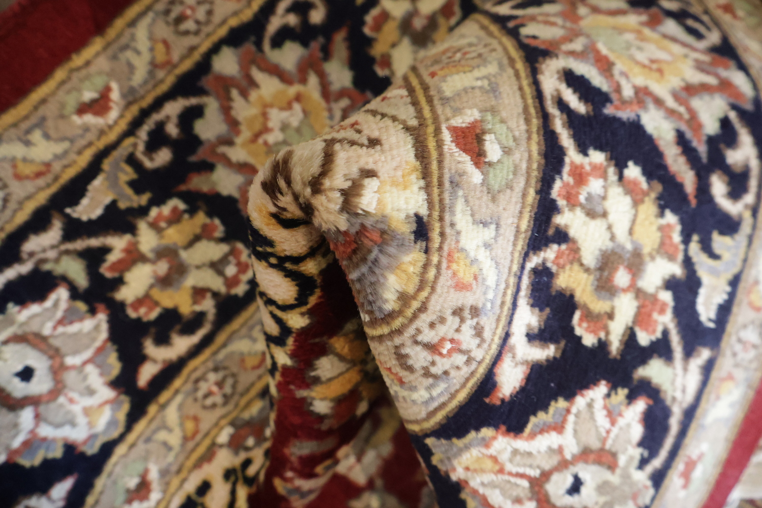 Vegetable Dye Aubusson Wool Handmade Rug 4x6