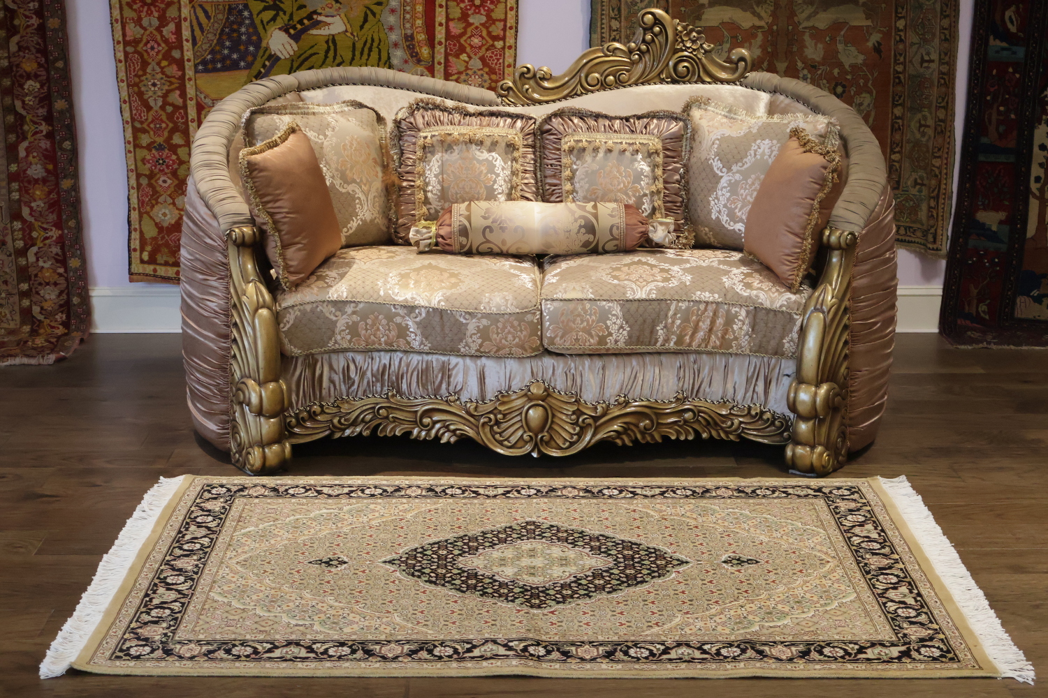 Vegetable Dye Tabriz Mahi Area Rug 4x6