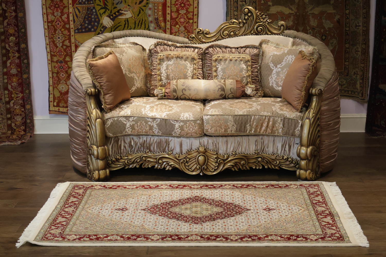 Vegetable Dye Tabriz Mahi Wool Rug 4x6