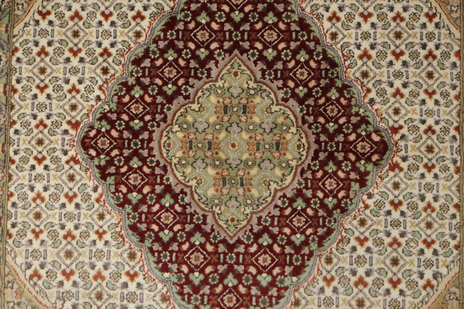 Vegetable Dye Tabriz Mahi Wool Rug 4x6