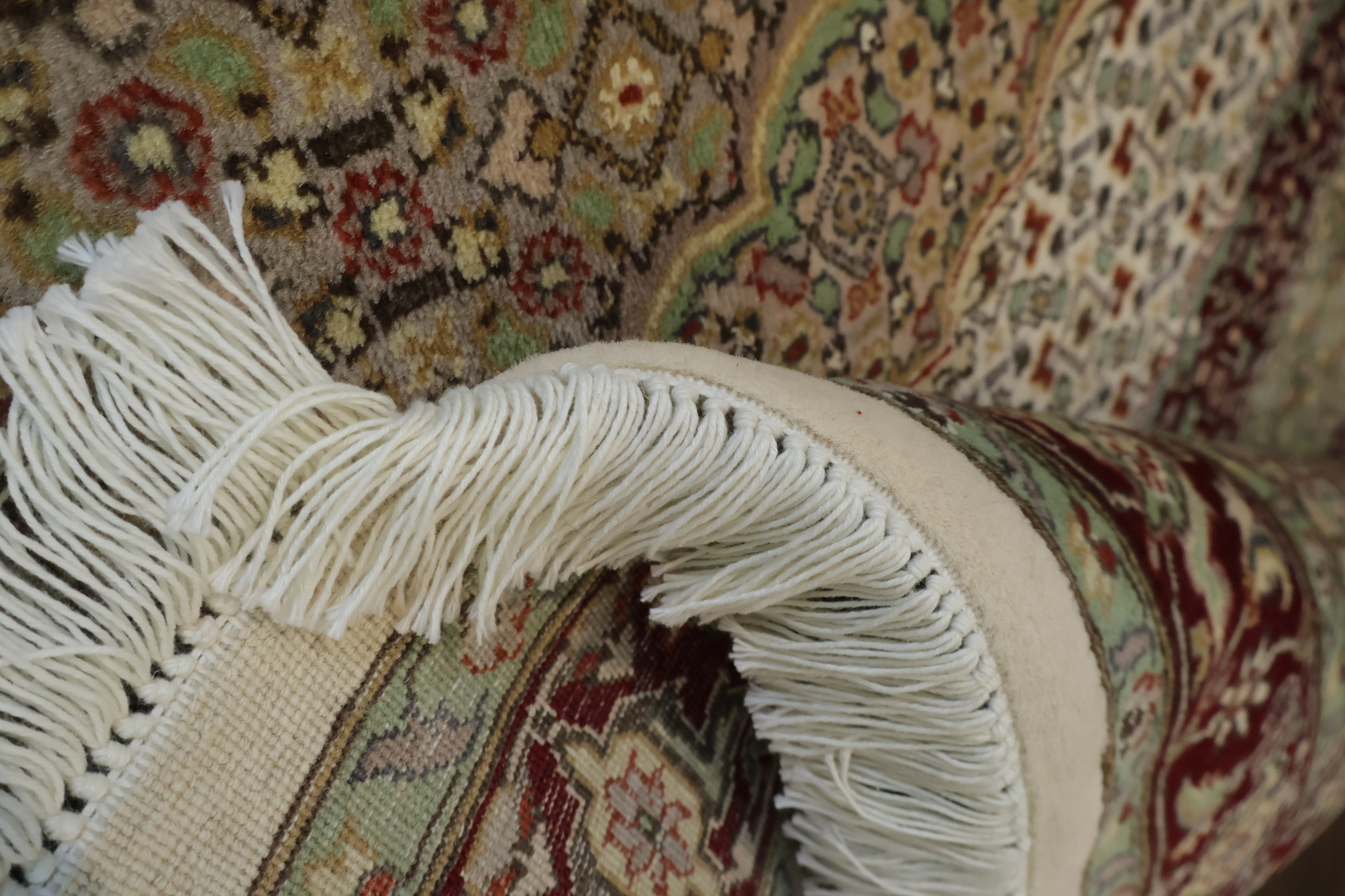 Vegetable Dye Tabriz Mahi Wool Rug 4x6