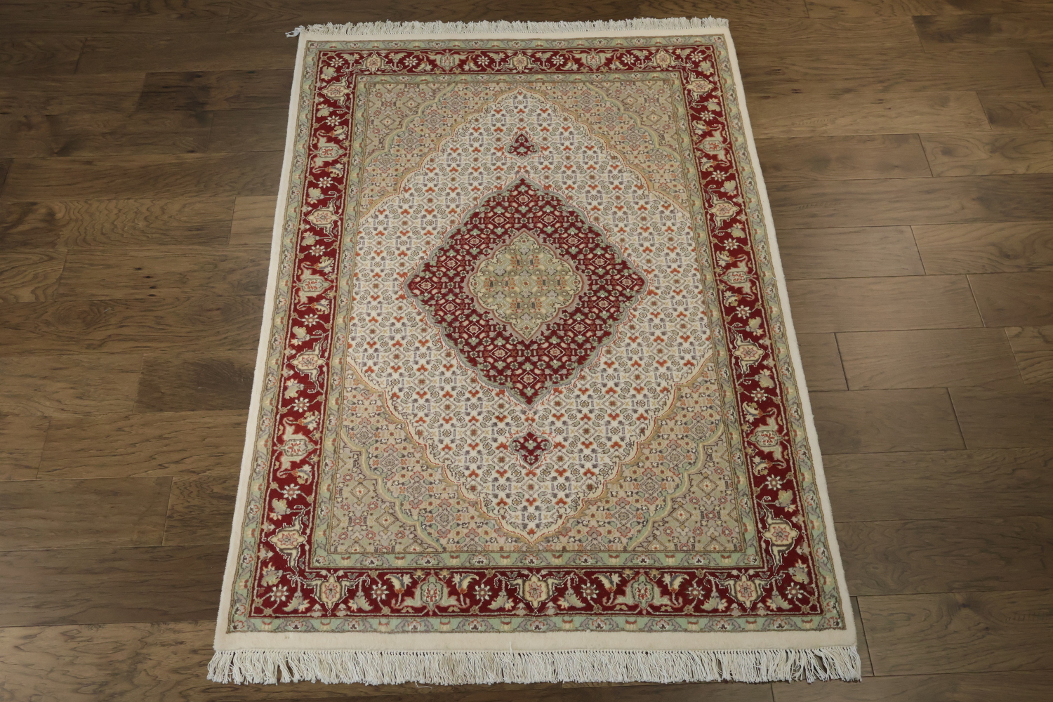Vegetable Dye Tabriz Mahi Wool Rug 4x6