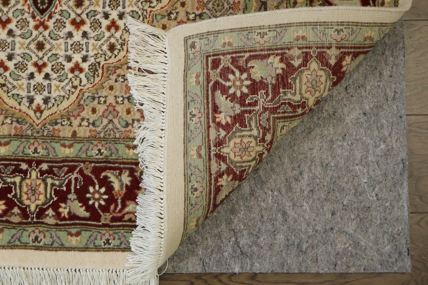 Vegetable Dye Tabriz Mahi Wool Rug 4x6