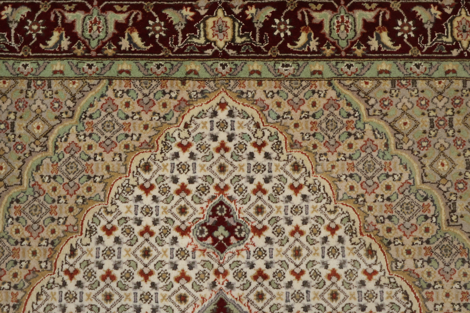 Vegetable Dye Tabriz Mahi Wool Rug 4x6