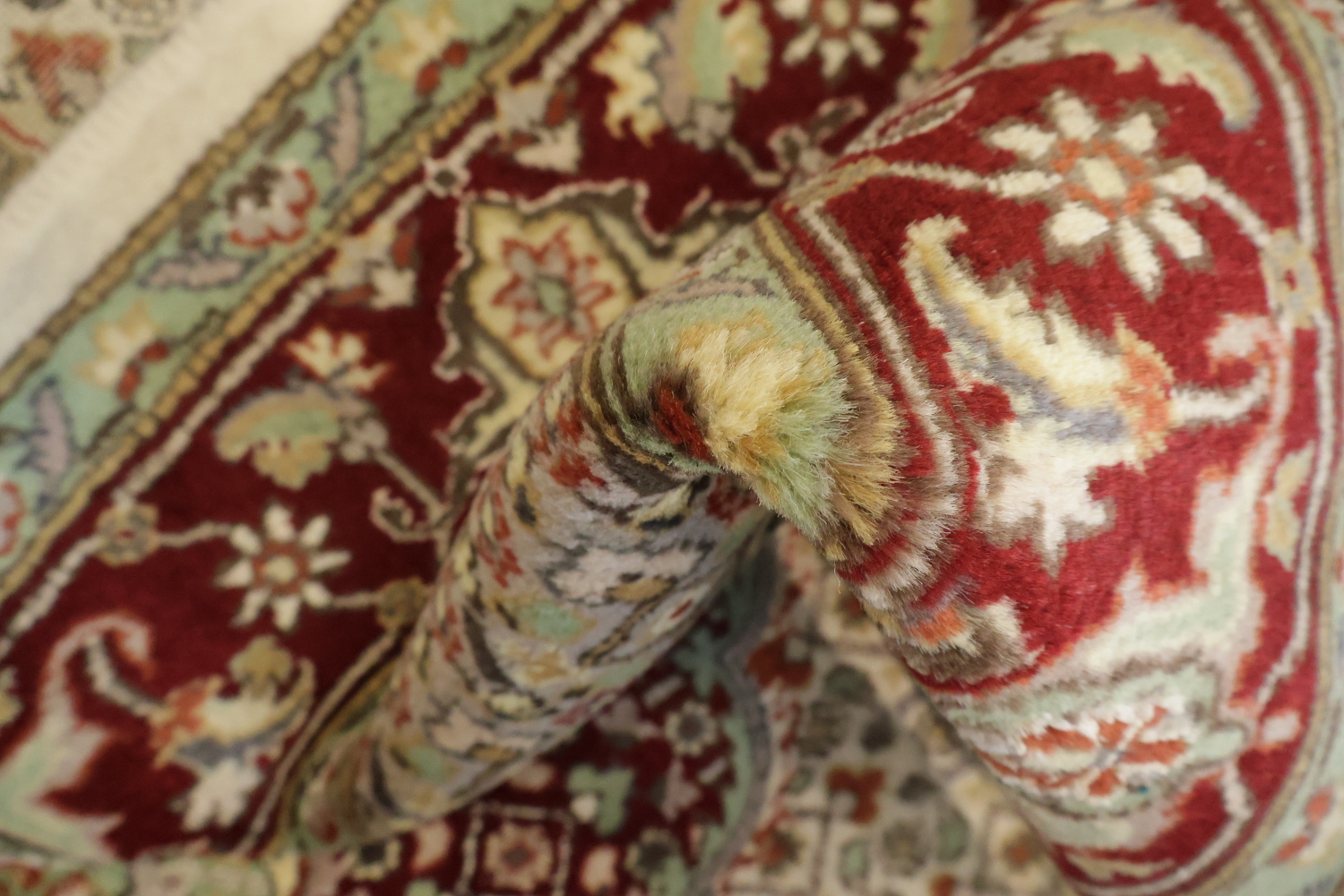 Vegetable Dye Tabriz Mahi Wool Rug 4x6