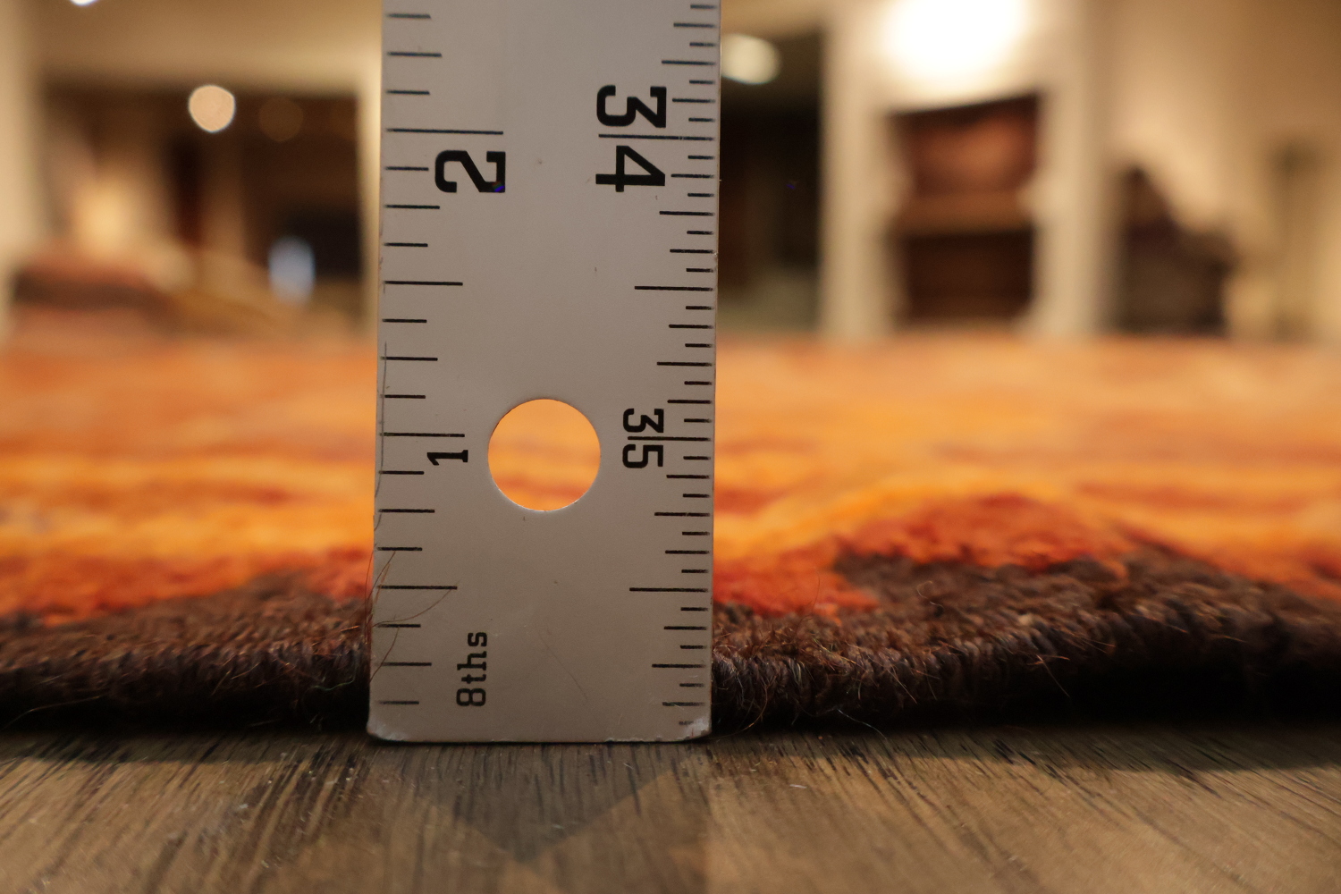Orange Moroccan Wool Area Rug 6x13