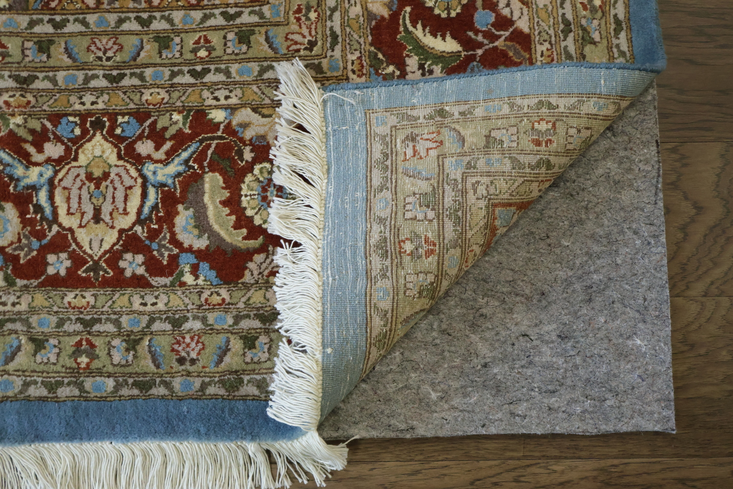 Traditional Tabriz Mahi Persian Rug with Subtle Blue and Rust Tones 9x12